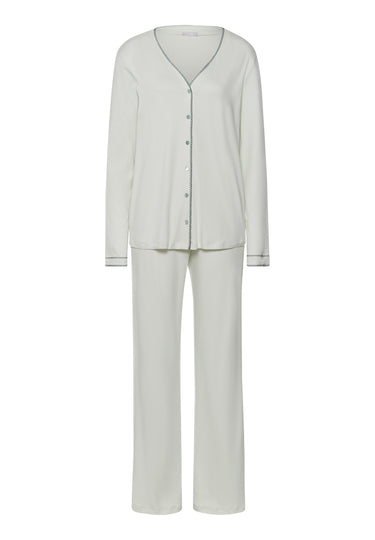 Una Crochetta Stitch Cotton Pajama Set | Green Beryl 74773-2707